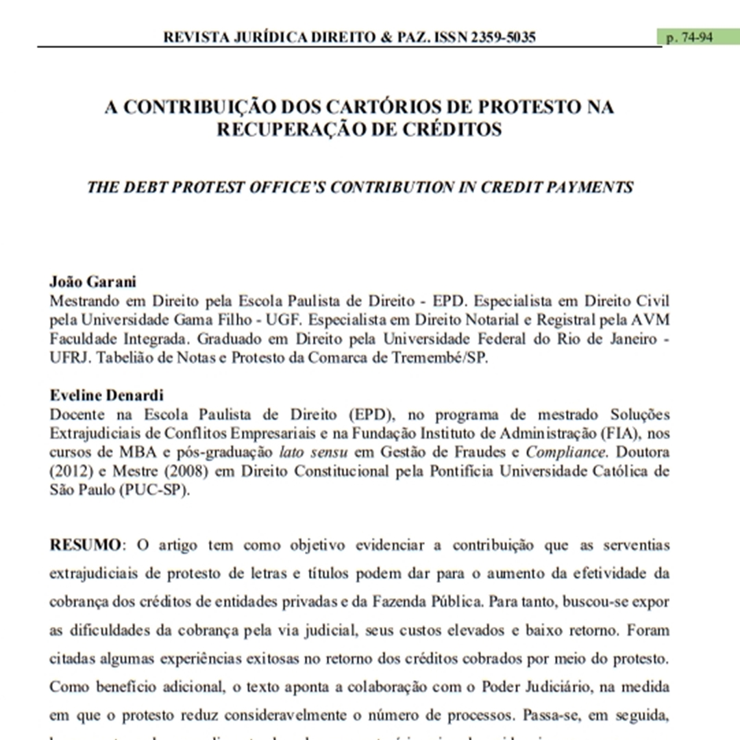 Protesto e Recuperação de Créditos