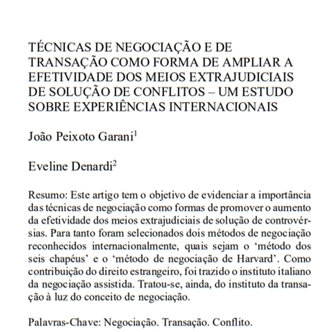Revista da Universidade de Lisboa – Técnicas de Negociação